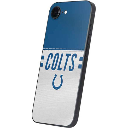 NFL Indianapolis Colts White Striped iPhone 16e Skin